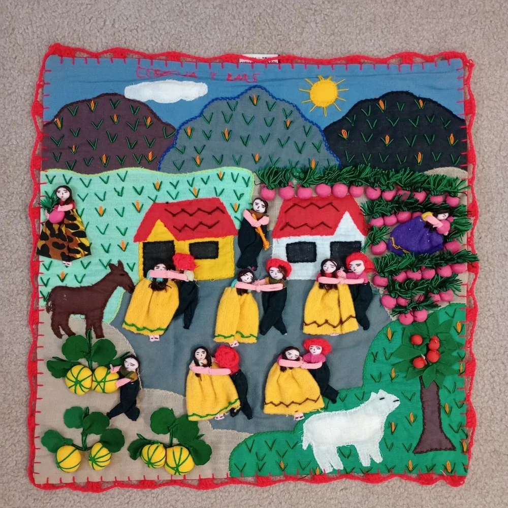 Peruvian Arpillera 3D Applique Folk Art 19